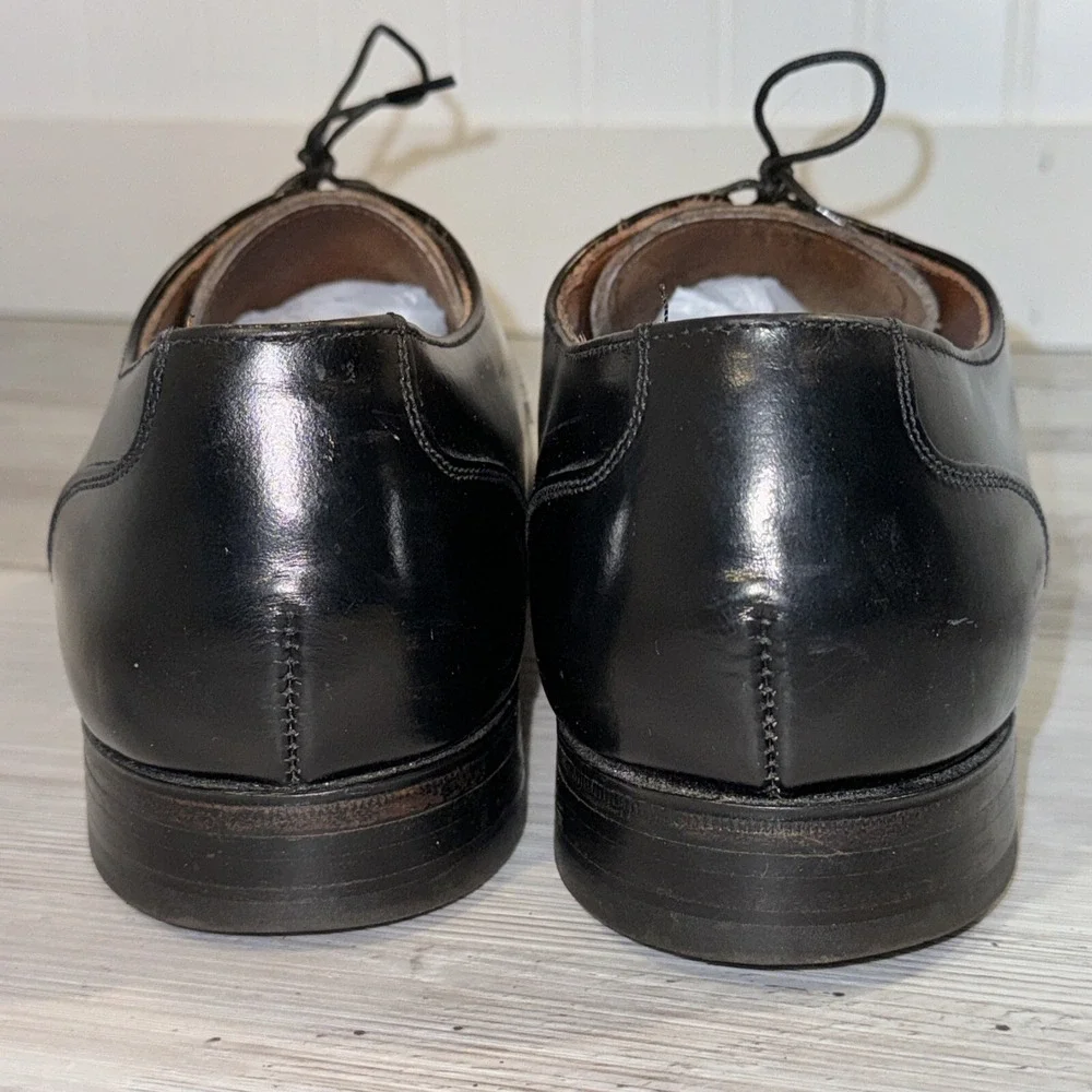 Nordstrom Sz US‎ 8 Black Leather Cap Toe Oxford Mens Shoes Made In USA
